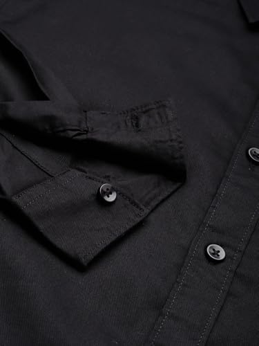 Image of The Indian Garage Co Men Slim Fit Solid Full Sleeves Spread Collar Casual Shirt
