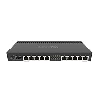 Mikrotik RB4011IGS+RM Gigabit-Ethernet-Router, Schwarz – Ansicht 1