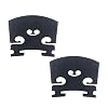 2Pcs Violin Bridge 4/4 Full Size Fine Grade Maple Violin Parts Music Instrument Replacement with E String U-Groove Black
