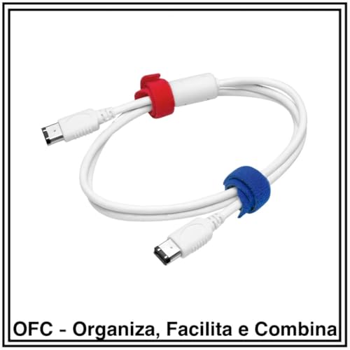 50x Presilha 20cm Fita Abraçadeira Cabos Chicote Fios organizador de fios Fecho de contato (Branco)