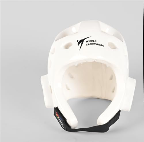 Image of Taekwondo WT Imported Head Guard Karate Martial Arts Helmet Kids Small Size White Color