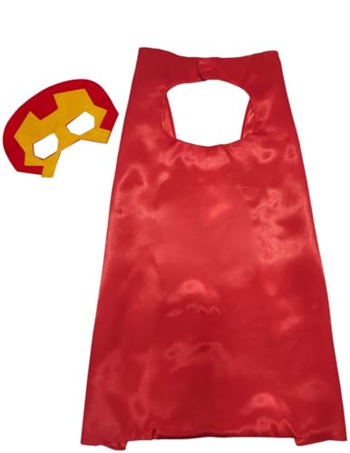 Image of BookMyCostume Kids Superhero Cape and Eye Mask Set for Boys & Girls - Fancy Dress for School Annual Day, Dance Drama & Theme Birthday Return Gift | Aged 3-10 Years