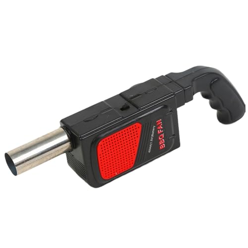 Nuiorfty Ventilatore per barbecue soffiatore portatile robusto da 10 4 pollici con manico soffietto per camino portatile per campeggio escursionismo picnic cucina