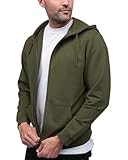 INTO THE AM Sudadera con capucha y cremallera para hombre, X-Large