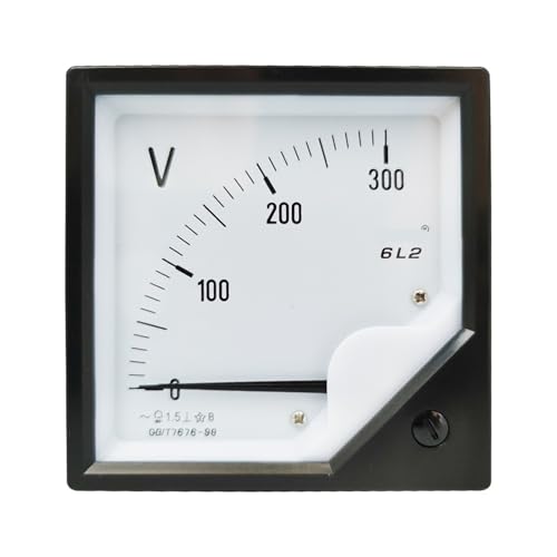 Voltmetre analogique AC 600V 6L2-V pour panneau electrique 80x80 mm