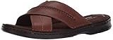 Clarks mens Malone Cross Sandal, Tan Leather, 9 US