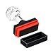 PATIKIL Pass Stamp Self Inking, Red Ink Office Stamps Pre Inked Message Stamp Refillable Business Stamp, Black