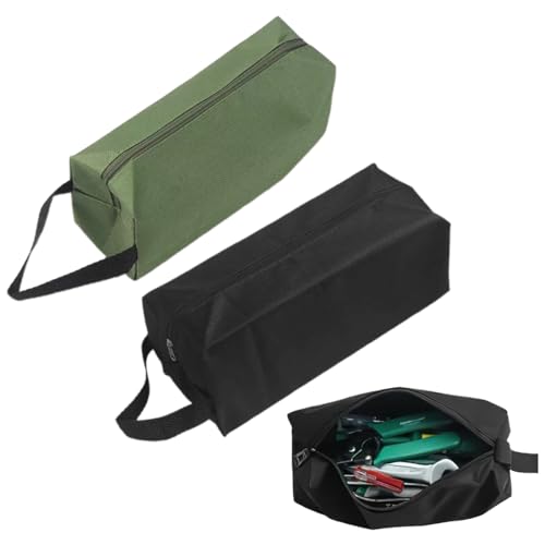 Étui de Stockage, 2 Pièces, Sac Pochette à Outils Sac Conteneur à Outils Oxford Tissu Accessoire, pour l'organisation des outils, pour Meuleuse Électrique Perceuse Électricien, Sacs à outils
