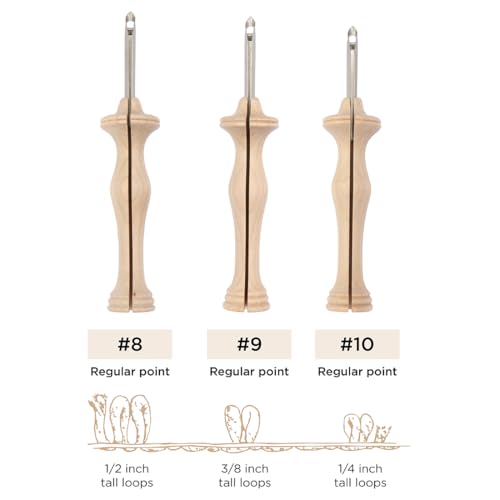 Aguja Oxford Punch Needle regular de madera natural de 6mm para bordado 5