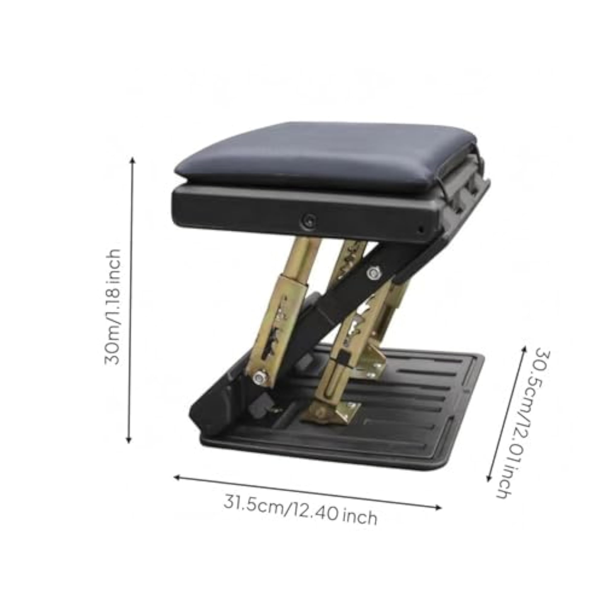 Compact Car Seat Footrest with Metal Frame
