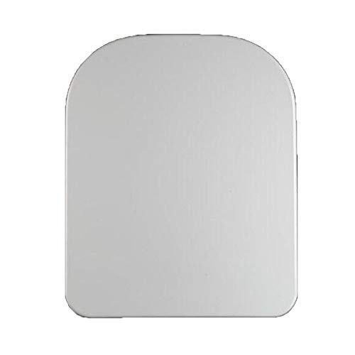Tapa de inodoro universal cuadrada blanca en medida 42-46 x 36 cm con bisagras ajustables