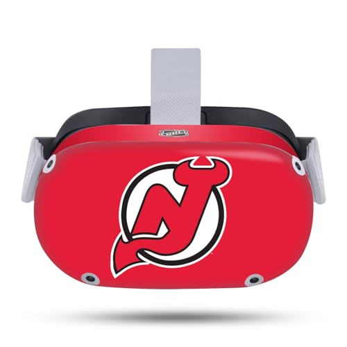 Head Case Designs Officially Licensed NHL Plain New Jersey Devils Vinyl Sticker Skin Decal Cover Compatible with Meta Quest 2