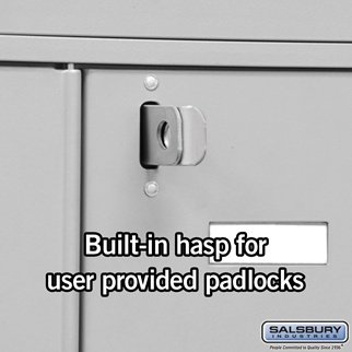 Image of Salsbury Industries 19923 Built-in Hasp for User Provided Padlock for Cell Phone Locker Door