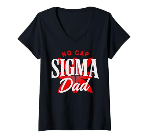 Donna Skibidi vintage Miglior papà no Cap Sigma Dad Funny's Day's Maglietta con Collo a V