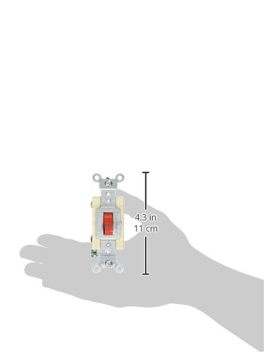 Interrupteur momentané SPST Leviton 1080-R rouge pour commande électrique - 2