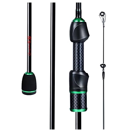 Sougayilang Fishing Rod,Graphite 24 Carbon,Lightweight Spinning & Casting Ultra-Sensitive Fishing Rod Blanks,Trout Panfish 2pcs Inserts Fishing Rod（6'6''in Spinning