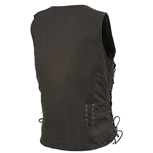 Image of Milwaukee Leather Women's Premium Classic Leather Motorcycle Rider Vest w /Adjustable Side Laces