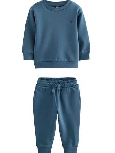 NEXT Niños Conjunto de sudadera y pantalones de chándal con logotipo Azul claro 4 Años
