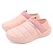 KUBUA Slippers for Men and Womens Indoor House Shoes Plush Slip on Outdoor Garden Loafers Light Pink Size 11 Women / 8.5 Men