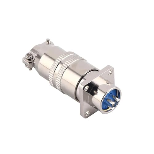 Conector XS12 de 5 pines de aviación 3A con tuerca trasera para panel cuadrado de 1 pieza 3