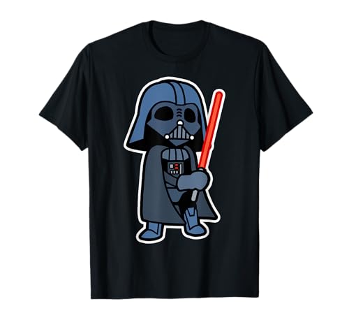 Star Wars Darth Vader Cartoon Vader With Saber Camiseta