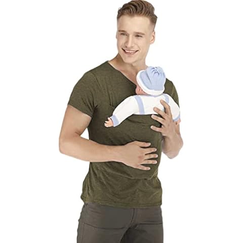 Kangaroo Shirt for Dad and Baby with Pocket Cover