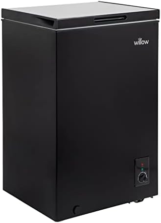 99L Chest Freezer with Removable Storage Basket, Suitable for Outbuildings and Garages, 4* Freezer Rating - Black - Image 4