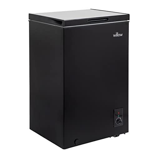 Willow W99CFB Freestanding 99L Chest Freezer with Removable Storage Basket, Suitable for Outbuildings and Garages, 4* Freezer Rating - Black - Image 3