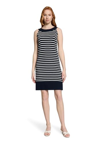 Betty Barclay Damen Sommerkleid ohne Arm 40 Dunkelblau/Weiß