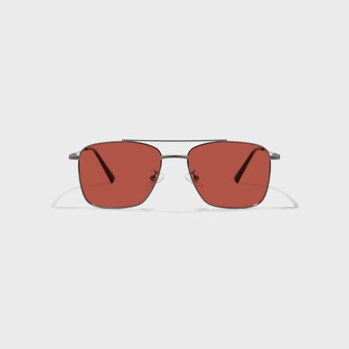 Image of SAM AND MARSHALL VEIN Sunglass I 400% UV Protection I Metal Sunglass I Square Sunglass I Double Bar I Unisex