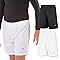 ELITE INFANTIL Kit 2 Short Bermuda Futebol Malha Dry Fit Fitness, 1 Branco - 1 Preto, 14