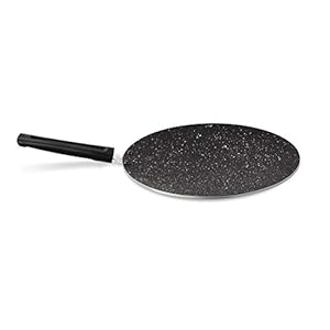 Milton Pro Cook Granito Induction Non-Stick Concave Tawa, 28 cm, Black