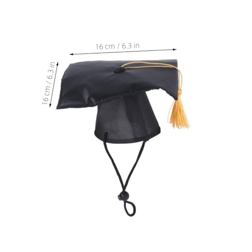 Set de gorro y corbata de graduación para perro tamaño L miniatura 2