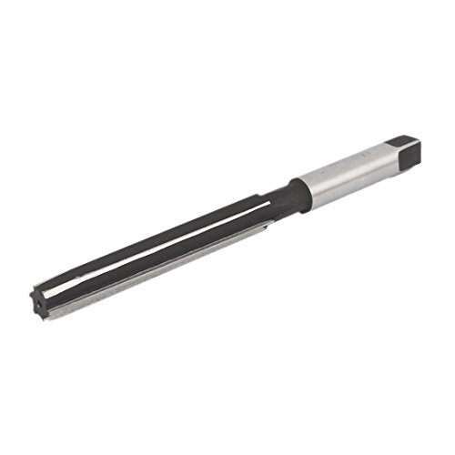 uxcell a16061300ux0435 115mm Long 3/8 Inch Cutting Dia 6 Flutes Straight Shank Tool Steel Hand Reamer