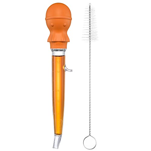 Image of U-Taste Turkey Baster for Cooking, Large Basting Bulb with Brush, Orange
