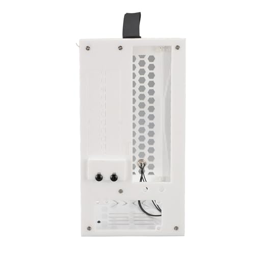 Gabinete para PC de escritorio DIY Dpofirs, diseño hueco con flujo de aire 360 grados, Miniatura ITX, color blanco miniatura 3