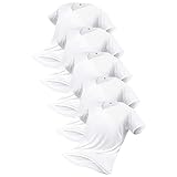 [NOSTEEZ] 俺のインナーシャツ メンズ 肌着 ５枚組 半袖 Vネック 防菌防臭 ヤミツキになる肌触り (白, L)