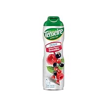 Teisseire Zero Sugar Grenadine Syrup, Refreshing Fruit Concentrate for Drinks, 0 Calories