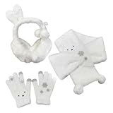 [ビアツィギ] ミッフィー マフラー 手袋 イヤーマフ 3点セット 防寒 防風 保温 暖かい ふわふわ 萌えグッズ 可愛い 人気 秋冬の着こなし 撮影用 自転車 通勤 通学 贈り物 プレゼント (3点セット) [並行輸入品]