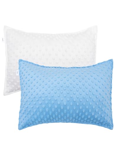 ALVABABY Toddler Pillowcase Kids Pillow Cover Bean Velvet Soft Warm 2 Pack Fit 13"x 18" or 12"x16" Envelope for Girl Boy Sleepy Travel 2TPD04A