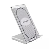 Wireless Charger 10W Fast Stand Compatible with ASUS Zenfone 12 Ultra, Detachable 2-Coils Charging Pad Slim Silver