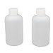 Aexit 2Pcs 100ml Funnels Plastic Small Mouth Round Laboratory Reagent Bottle Medicine Filtering Funnels Bottle White