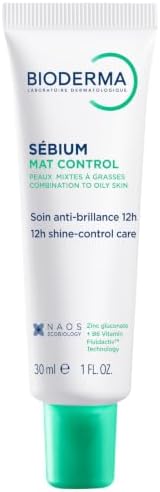 Bioderma Sebium Mat Control Shine-Control Mattifying Moisturiser For Combination To Oily Skin, 30Ml, Default, 1 Fl Oz (Pack Of 1)