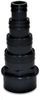 1.5/43MM 4 Stepped Black HOSETAIL Solvent Weld KOI Fish Pond Tank Filter Pipe