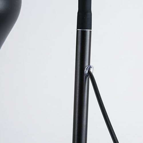 CCXXYGWJ Lámpara de pie Negra con cuello de cisne flexible y base sólida 5