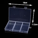 kkrrammii 2 Pack Bandaid Organizer Holder Clear Plastic 3 Grid Storage Box Small Parts Jewelry Utility Case for Home Travel First Aid