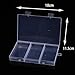 kkrrammii 2 Pack Bandaid Organizer Holder Clear Plastic 3 Grid Storage Box Small Parts Jewelry Utility Case for Home Travel First Aid