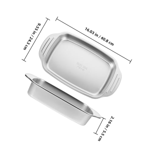 Plat rectangulaire en acier inoxydable 304 robuste aux normes professionnelles