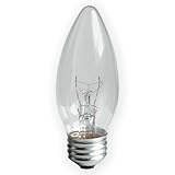 GE Crystal Clear Incandescent Chandelier Light Bulbs, B-Type, 40-Watt, 380 Lumen, Medium Base, Clear...