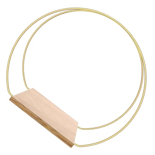 Aro centro de mesa de metal y madera estable Ipetboom floral para decoración de bodas 2